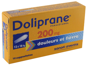 Image DOLIPRANE 200MG SUPPOSITOIRE 10