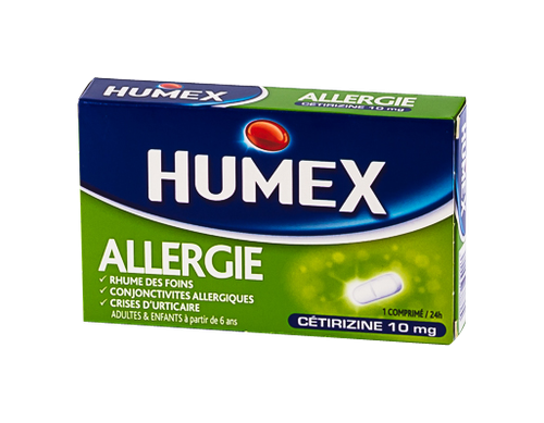 Image HUMEX 10MG ALLERGIE CETIRIZINE COMPRIMÉ 7